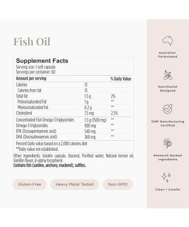 JSHealth High Strength Omega-3 Fish Oil | Wild-Caught Friend of The Sea Certified 60 Capsules 60 Count (Pack of 1) - Buy Online on GoSupps.com