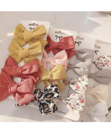 Hair Clips 4 pieces/set of cotton and linen leopard print bow hairpins suitable for cute hairpins safety hairpin headdress Blue Hair Clips (Size : 2) - Buy Online on GoSupps.com