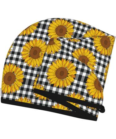 Quick-Dry Hair Towel Wrap - Sunflowers Turban & Button Towel for Effortless Drying - Buy Online on GoSupps.com