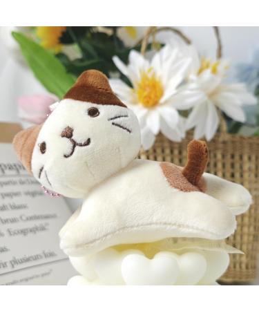 Cuddly Toy Key Pendant | Soft Plush Cartoon Cat Doll Keychain | Mini Plush Key Trailer | Cute Camel & White Decorative Key Ring - Buy Online on GoSupps.com