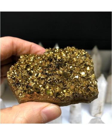 Natural Crystal Rough 1PC Natural Citrine Cluster Aura Crystal Electroplating Titanium Quartz Cluster Stone Natural Quartz Crystal (Size : 200-250g) - Buy Online on GoSupps.com