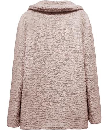 Hanxiulin Women's Fleece Jacket - Plush Hoodie Long Warm Winter Coat Windproof & Cuddly - XL Pink - Buy Online on GoSupps.com