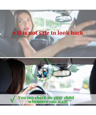 360 Swiveling Baby Car Back Seat Mirror | Adjustable Rear-View Mirror for Safe Travel | Universal Clip-On Design for All Cars - Buy Online on GoSupps.com