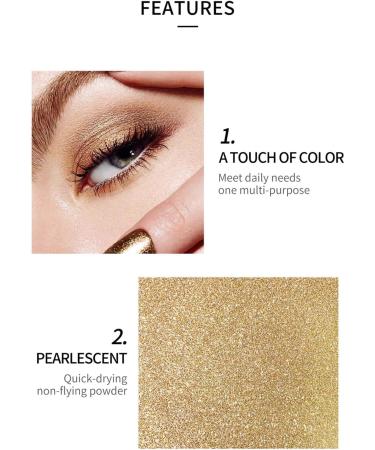 Liquid Eyeshadow 38g Sparkling Eyeshadow Liquid Pearlescent Eyeshadow Nonsmudge Waterproof and Long Lasting Bronze Gold - Buy Online on GoSupps.com