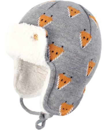 Gajaous Winter Animals Earflap Beanie Hat for Baby Boys Girls | Infant Dinosaur Fox Pattern Fleece Lining | Warm Hat 1-2 Years - Buy Online on GoSupps.com