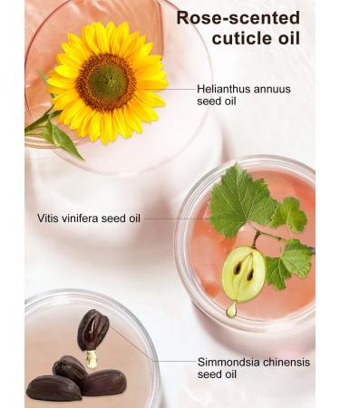 EJW Cuticle Oil Nourishing Daily Nail Care & Hydration | Strengthens Cuticles & Soothes Hangnails | 0.5 fl. oz Rose Nail Oil - Buy Online on GoSupps.com
