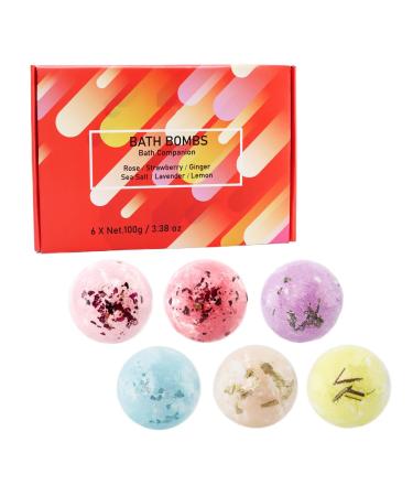 Bath Ball | Relaxing Bath Ball Set | Set Of 6 Bath Balls Natural Bath Bombs For Relaxation Handmade Bath Ball Set With Oils Aromatherapy Bath Bombs For Men & Women