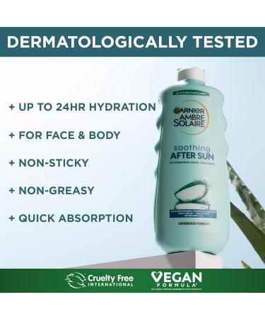 Garnier Ambre Solaire After Sun Lotion with Aloe Vera | Intense Rehydration | Instant Cooling Effect | 400 ml (Pack of 1) - Buy Online on GoSupps.com