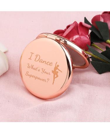 FEELMEM Dancer Compact Mirror - Dance Gift for Dancer Lovers | Makeup Mirror for Dance Teacher & Team Inspiration - Buy Online on GoSupps.com