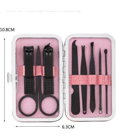 HCHGJKN Nail Clippers Manicure Nail Clippers Pedicure Set Black Stainless Steel Manicure Nail File Cutter Tweezers With Portable Travel(Schwarz) - Buy Online on GoSupps.com