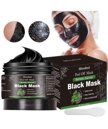 Peel Off Face Mask  Charcoal Peel Off Black Mask  Deep Cleansing Facial Mask  Facial Purifying and Clean Blackhead  for All Skin Types 4.2 Fl Oz (Pack of 1) black