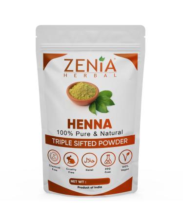 Zenia 100% Pure & Natural Henna Powder (Lawsonia Inermis) | 908 grams (2 lbs) | Orange-Red Hair Color | Triple Sifted | Fresh from Rajasthan | No Chemicals No Additives