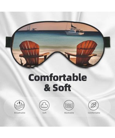 Beach Palm Tree Soft Sleep Eye Mask - Breathable Travel Eye Patch for Relaxation - Buy Online on GoSupps.com