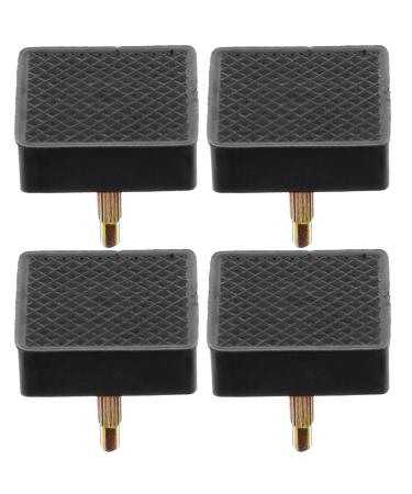 LIFKOME 2 Pairs High Heel Replacement Tips Women High Heel Shoes Replacement Tips Pin Square Heel Repair Caps for Repairing Shoes Black 1.80X1.70X1.70CM