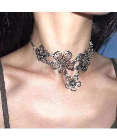 Oralgo's Striking Bohemian Flower Trailer Necklace - Unique Choker & Patchwork Collarbone Chain for Everyday Use - Buy Online on GoSupps.com