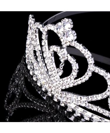 Bride Wedding Rhinestones Hair Side Comb Crystal Hair Pieces Girls Women Daily Hair Accessories Heart Crystal Headpiece - Buy Online on GoSupps.com