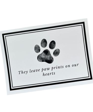 16 Paw Print Pet Sympathy Cards with Envelopes (4.25 X 6 Inches) for Dog Groomers,pet Grooming, Veterinarians, vets, Boarding