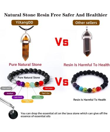 Complete Healing Crystals Set: 7 Chakra Stones, 7 Tumbled Stones, 7 Crystal Necklaces, Amethyst, Selenite, Clear Quartz, 3 Crystal Jewelry Pieces - Includes 2 Storage Bags and 7 Jewelry Ropes - 36 PCS - Buy Online on GoSupps.com