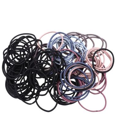 Tevkmuzz 100 Multicolor Elastic Hair Ties - 3mm Hair Bands for Women & Girls - Buy Online on GoSupps.com