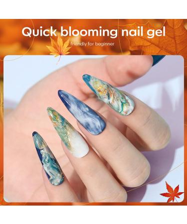 Modelones Blooming Gel Nail Polish Kit - 15ml Clear Marble Floral & Watercolor Nail Art Accessories for Stunning Designs - International Shipping - Buy Online on GoSupps.com