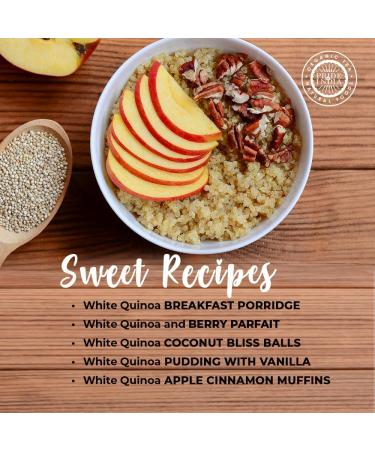 Pride Of India - Natural White Royal Quinoa - Superior Grade Whole Grain 3.3 Pound (1.5 Kilo) Jar (2.2 Pound + 50% Extra Free 3.3 Pounds Total) - Buy Online on GoSupps.com
