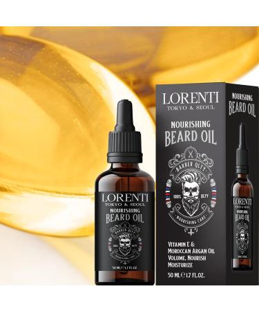LORENTI TOKYO & SEOUL Beard Oil | Nourishing Growth Serum with Argan Oil & Vitamin E | Moisturizing Leave-in Beard Treatment 1.6 Oz - Buy Online on GoSupps.com