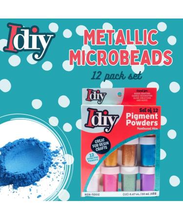 iDIY Pearl Pigment Powder Set - 12 Mica Colors - 6g per Bottle - Epoxy Resin Dye, Candle Making, Slime, Paintings - Arts and Crafts Gifts - Buy Online on GoSupps.com