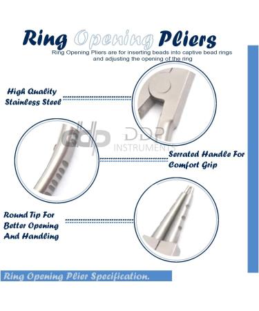 DDP Stainless Steel Ring Opener Piercing Tool Hoops Heavy Big Gauge Captive Bead Opening Pliers - Buy Online on GoSupps.com
