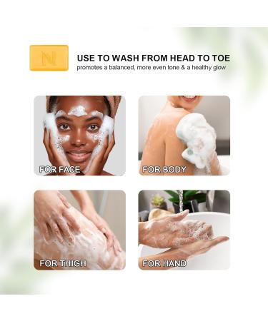 Neutriherbs Turmeric Soap Bar for Face & Body | Brightening Vitamin C for Acne & Uneven Skin Tone - 5.29 oz - Buy Online on GoSupps.com