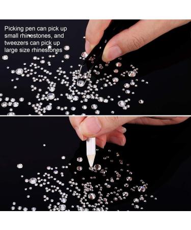 Amacoam 4025-Piece Hot Fix Rhinestones Set - Clear Round Crystal Gemstones with Tweezers & Picking Pen for DIY Nails Clothing & Shoes - 6 Sizes Available - Buy Online on GoSupps.com