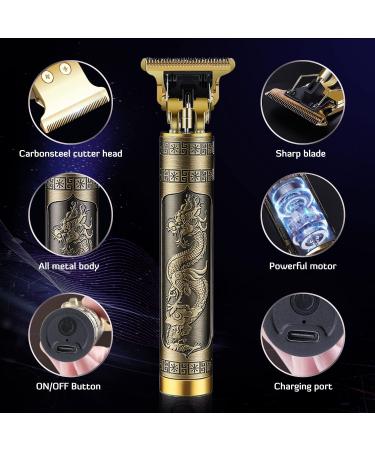 PXLISIE Professional Cordless T-Blade Hair Trimmer Kit for Men - Zero Gapped Beard Clippers with Guide Combs and Ear Spoon Tool Set - Buy Online on GoSupps.com