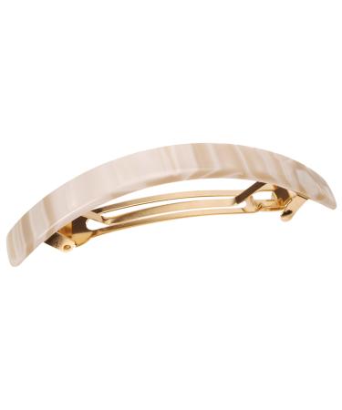 France Luxe Narrow Rectangle Volume Barrette - Alba