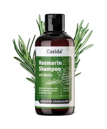 Casida Rosemary Shampoo with Biotin - Rosemary Oil Shampoo Against Hair Loss - For Thin and Thinning Hair - Free of Sulfates Silicones SLS - 200 ml