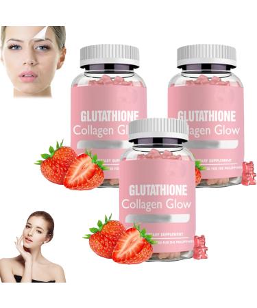 Glutathione Collagen Glow Gummies Glutathione Glutathione Gummies New Glutathione Collagen Glow Korean Collagen Gummies for Women Skin Care 3Pcs
