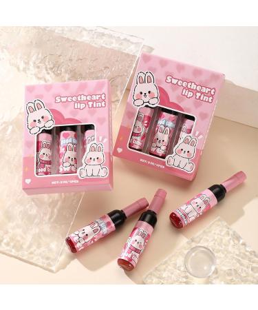 Lip contour stain 3 colors pigmented lip stains moisturizing lip gloss moisturizing lipstick wine bottle - Buy Online on GoSupps.com