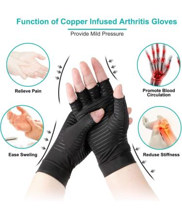 Buy Copper Arthritis Gloves - Compression Relief for Arthritis & Carpal Tunnel (Large) | International Shipping - Buy Online on GoSupps.com