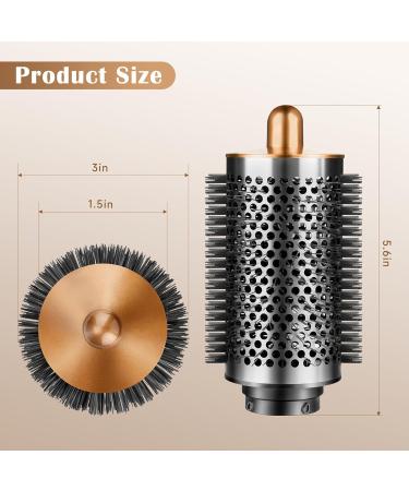 Large Round Volumizing Brush for Dyson Airwrap | Big Size Hair Blow Dryer Attachments & Accessories (Gold - Buy Online on GoSupps.com
