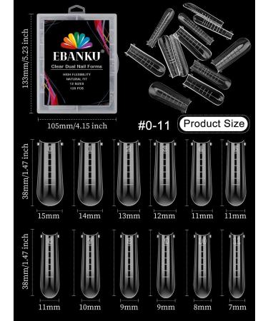 EBANKU Dual Nail Forms Set with 120 Piece Poly Gel Coffin Nail Mold & Accessories - Buy Online on GoSupps.com