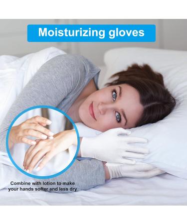 Moisturising Gloves 7 Pairs Cotton Gloves for Eczema Night Gloves for Dry Hands Washable White Cotton Gloves Fits Men and Women 7 Pair 7.0 - Buy Online on GoSupps.com