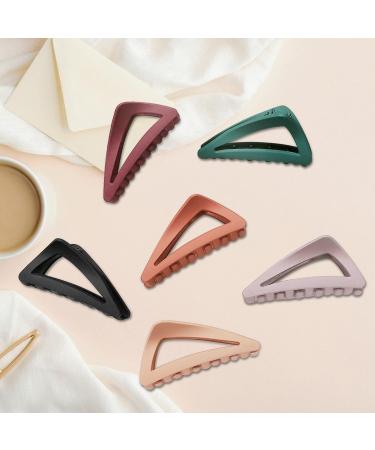 Hair Claw Clips Girls Women Nonslip French Matte Claw Clip for Thin Hair Curly Straight Long Hair - 6 Packs / Set 1 count (Pack of 1) - Buy Online on GoSupps.com