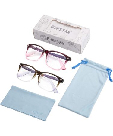 Blue Light Blocking Gaming Glasses 2 Pack | Anti Glare Eyestrain Unisex | Spring Hinges UV Protection - Buy Online on GoSupps.com