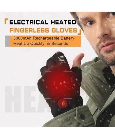 Unisex Heated Fingerless Gloves for Winter - Rechargeable Electric, Touchscreen, Ideal for Work and Cold Weather - Size: Small/Medium - Buy Online on GoSupps.com