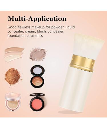 Falliny Retractable Kabuki Makeup Brush - Portable Liquid Foundation Brush with Cover for Flawless Cream & Powder Cosmetics - Buy Online on GoSupps.com