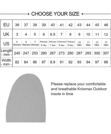 Knixmax Outdoor Women's Shoe Insoles - Arch Support Orthotics for Plantar Fasciitis Relief - Cushioned Replacement Inserts for Work Boots, Sneakers, Running Shoes - Grey (EU37/US6) - Buy Online on GoSupps.com