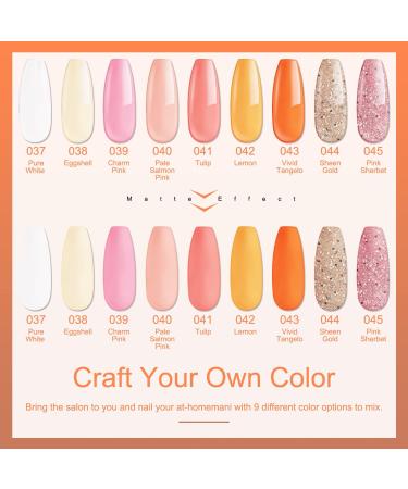 Lavender Violets 13-Piece Gel Nail Polish Set - Spring White Pink Wedding French Nail Art with Beige Rose Gold Shades - UV LED Soak Off with Base Coat, Matte Finish, No Wipe Top Coat, Nail File Included - C963A - Buy Online on GoSupps.com