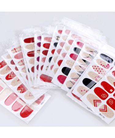 MWOOT 16 Sheet Nail Stickers with Nail Files | Self-Adhesive Nail Art Decals for DIY Manicure & Fashion Decoration - Buy Online on GoSupps.com