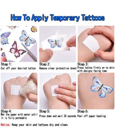 Kid's Temporary Tattoos - Christmas Birthday Party Supplies with Unicorn, Mermaid, Butterflies, Dinosaurs - 6 Sheets - Buy Online on GoSupps.com