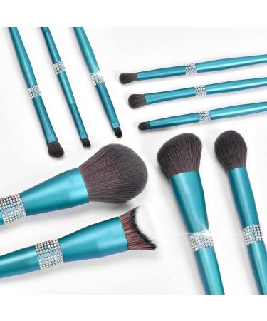 10pcs Diamond-Encrusted Makeup Brush Set | Premium Glitter Cosmetic Tools for Flawless Application - Buy Online on GoSupps.com