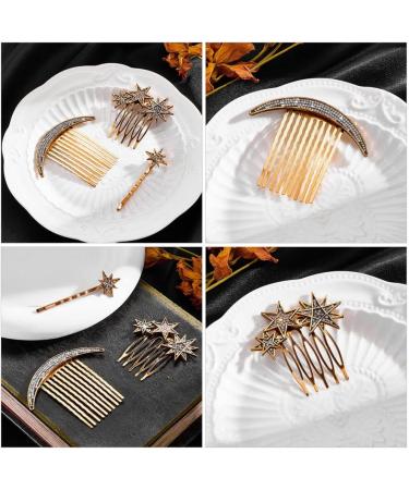 1 Set Star Moon Hairpin Hair Pin for Decor Hair Clip Combs Hair Barrettes Hair Clip Side Comb Hair Pin Clips Star Hairpins Hair Clip for Hair Decor Head Clip Alloy Miss - Buy Online on GoSupps.com