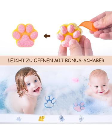 Pfoten Bomb Bombs for Kids - 12PCs Colorful Handmade Natural Bathing Balls with Surprise Toys | Perfect Gift for Christmas & Birthday - Buy Online on GoSupps.com